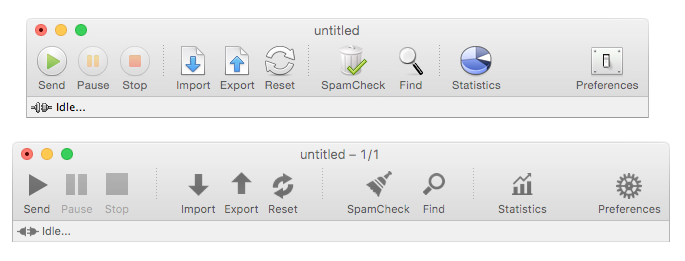 New black and white toolbar icons